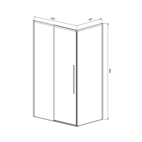 Vincea Душевой уголок Slim-N VSR-4SN8012CLB, 1200*800, черный, стекло прозрачное