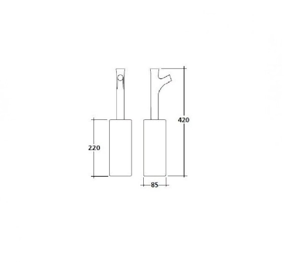 Ершик GALASSIA Meg11 5427 напольный белая керамика