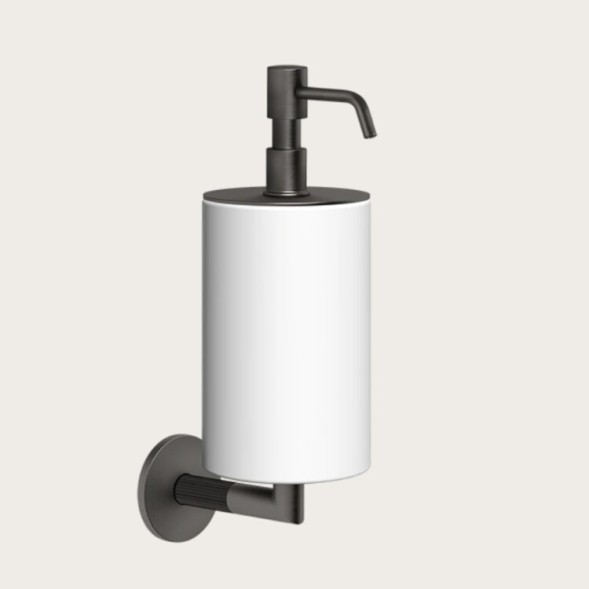 Gessi Дозатор для жидкого мыла, Ingranaggio, шгв 75*128*243, цвет дозатора брашированная бронза#белый  63813#726
