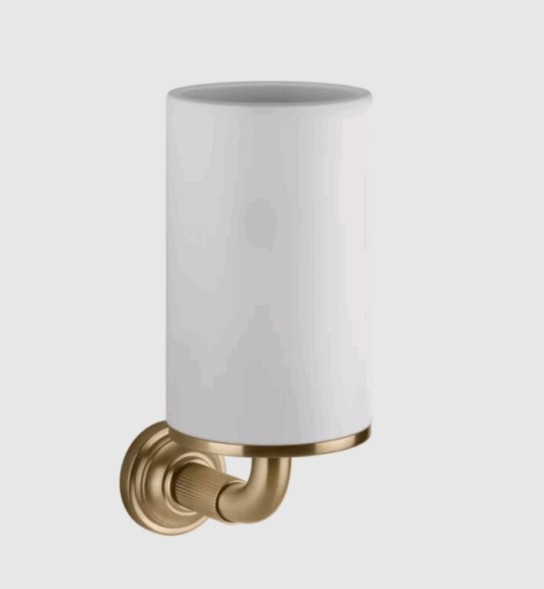 Gessi Стакан, VENTI20, шгв 75*115*182, цвет белый#черный металл  65407#706