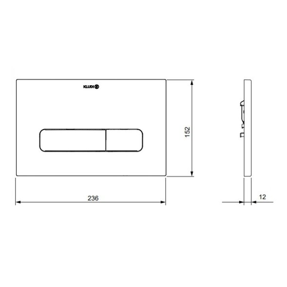 Клавиша смыва KLUDI UNIFIX 30PP01O2 для унитаза цвет серо-бежевый матовый