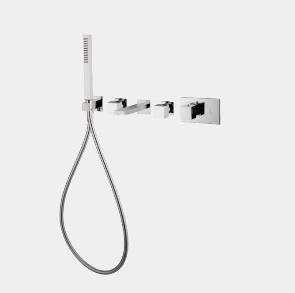 Смеситель для ванны и душа, Fima Carlo Frattini, Fimatherm, цвет-черный матовый F3589X2NS