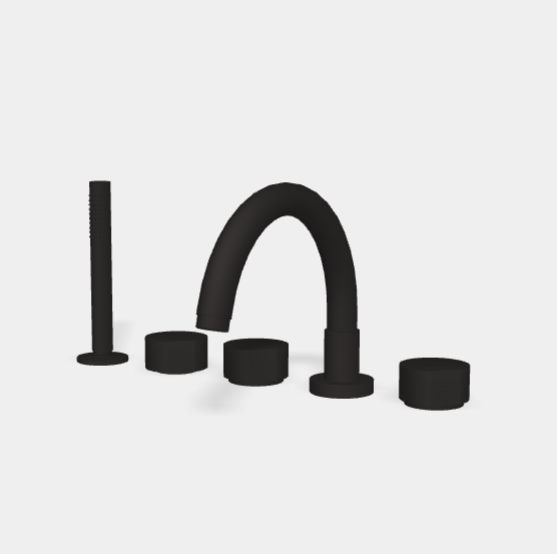 Смеситель для ванны и душа, Fima Carlo Frattini, So, цвет-чёрный матовый F3174NS