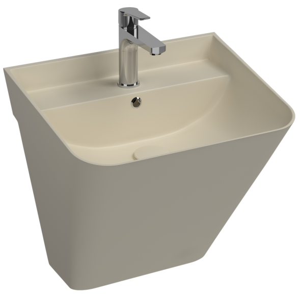Раковина ISVEA Sott'Aqua подвесная ШГВ 500*420*515 отверстия для смесителя 1 цвет слоновая кость матовый 10SQ37002-2K