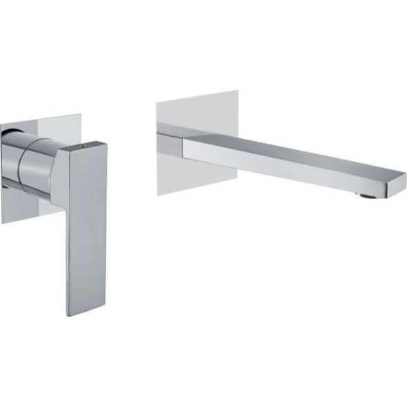 Fiore Kube, встраиваемый в стену однорычажный смеситель для раковины, цвет матовое золото