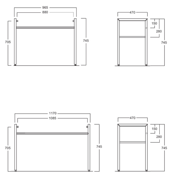 Консоль SIMAS FROZEN напольная цвет хром FZ/DUCG1