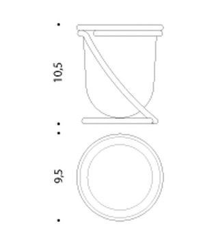 Стакан COLOMBO DESIGN LUNA B0141 настольный цвет хром