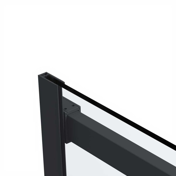 Vincea Душевая дверь Комо Софт (Como Soft) VDS-1CS150CLB, 1500, черный, стекло прозрачное