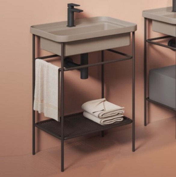 Консоль Artceram Fuori Scala для прямоугольной раковины цвет moka ACA056 56