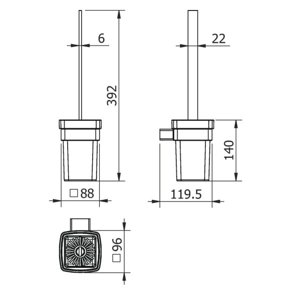Ерш LANGBERGER VICO 11325A подвесной цвет хром