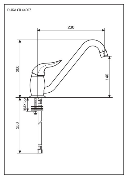 Emmevi Duka, смеситель для кухни, цвет бронза 44007/BR