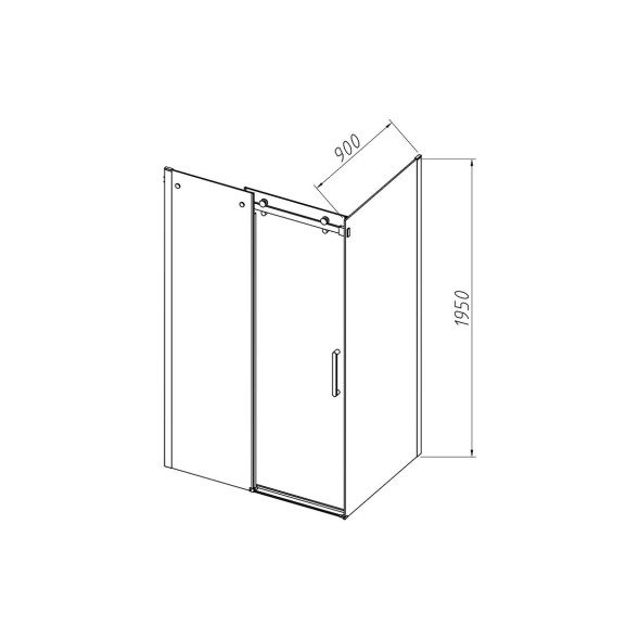 Vincea Душевой уголок Комо-Н (Como-N) VSR-4CN9015CLB, 1500*900, черный, стекло прозрачное
