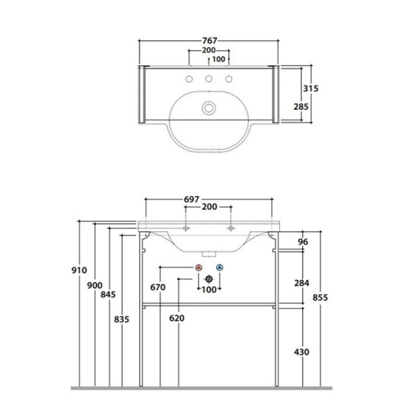 Консоль GLOBO MODE напольная цвет черный матовый ME004SAR