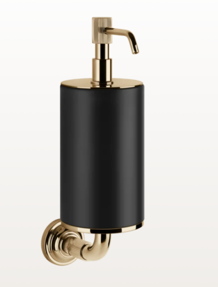 Gessi Дозатор для жидкого мыла, VENTI20, шгв 75*136*254, цвет дозатора#колбы Warm Bronze Brushed PVD#чёрный  65414#735