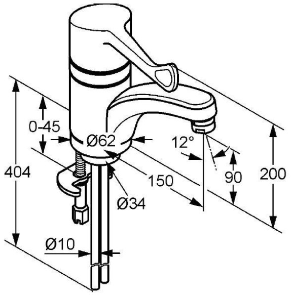 Смеситель KLUDI MEDI CARE 341130534