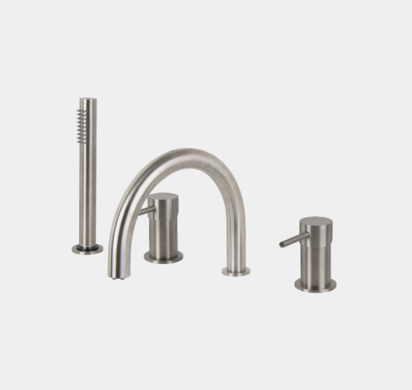 Смеситель для ванны и душа, Fima Carlo Frattini, Spillo Steel, цвет-нержавеющая сталь F3074INOX