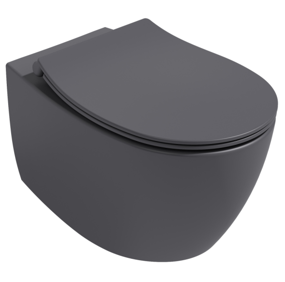 Унитаз ISVEA Sentimenti Neo подвесной ШГВ 363*510*400 цвет антрацит матовый 10AR02010-2C