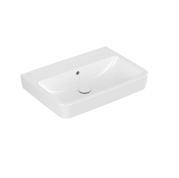 Villeroy&amp;Boch Раковина, O.Novo, шгв 650*460*125, отверстия для смесителя-отсутствуют, CeramicPlus/AntiBac, цвет-альпийский белый 4A41KFR1
