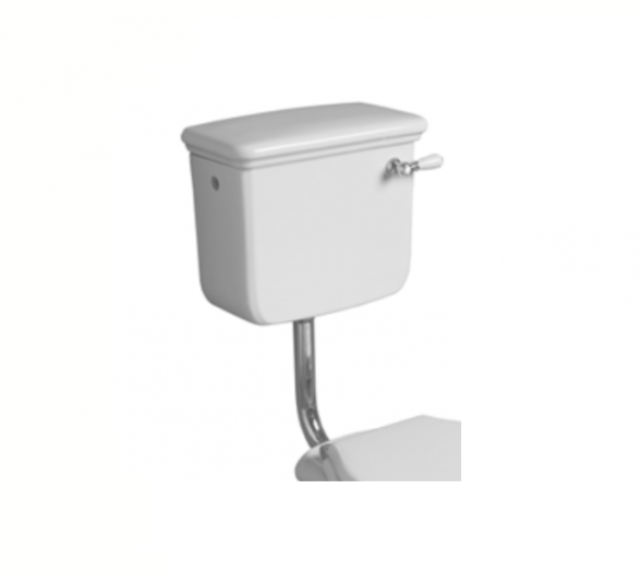 Бачок SIMAS LANTE Настенный на средней трубе с фронтальной ручкой смыва в комплекте с механизмом слива цвет белый бронза LA28B/D23BR