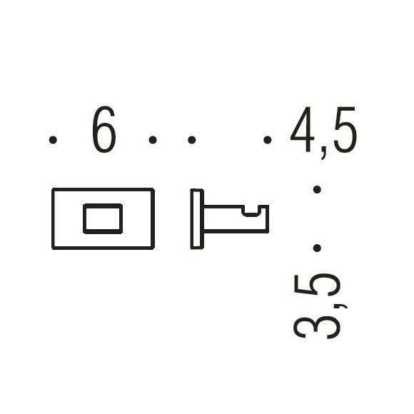 Крючок COLOMBO DESIGN LOOK LC27 одинарный цвет хром