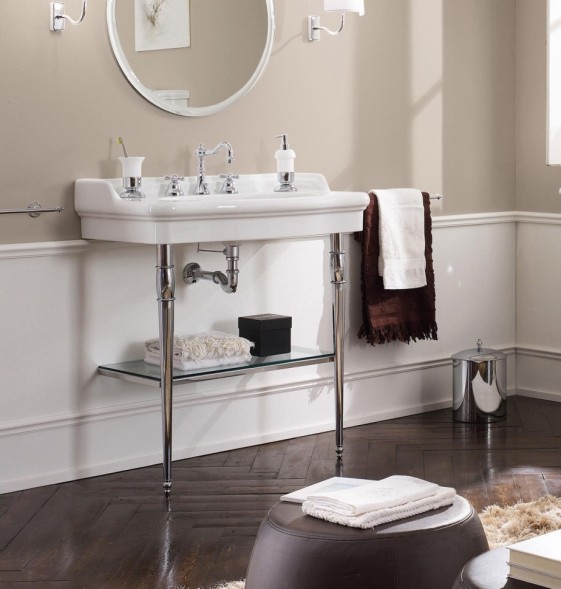 Раковина Scarabeo Castellana подвесная или накладная с переливом с одним отверстием цвет белый 5302