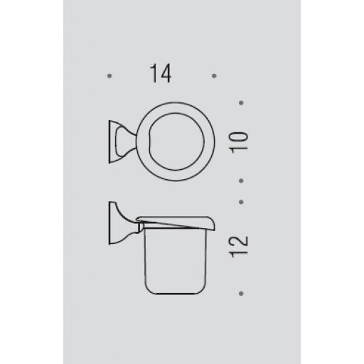 Стакан COLOMBO DESIGN MELO B1202 настенный цвет хром