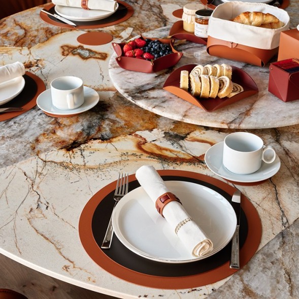 Плейсмат COLOMBO DESIGN ADJ 003.09/30 настольный двухсторонний цвет коньяк/бордо