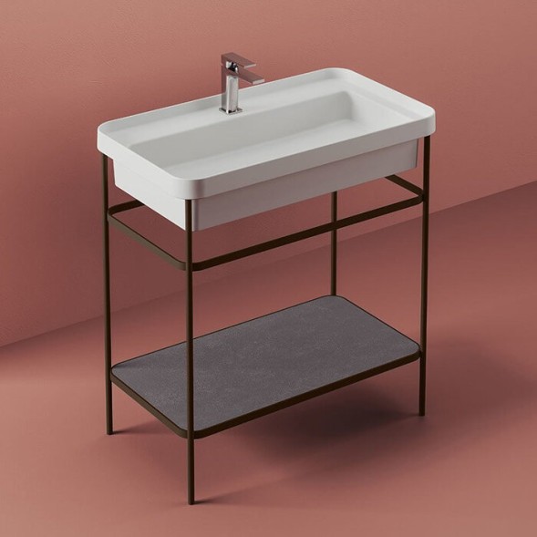 Консоль Artceram Fuori Scala для прямоугольной раковины цвет moka ACA057 56