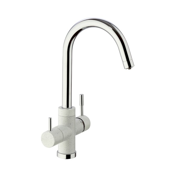 Paini 7890643CR3V11L2KM Смеситель для кухни Пладос с подводом для фильтра, белый