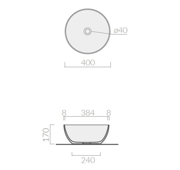 Раковина GALASSIA DREAM 7307 накладная без отв.,без слив/перелив, белая
