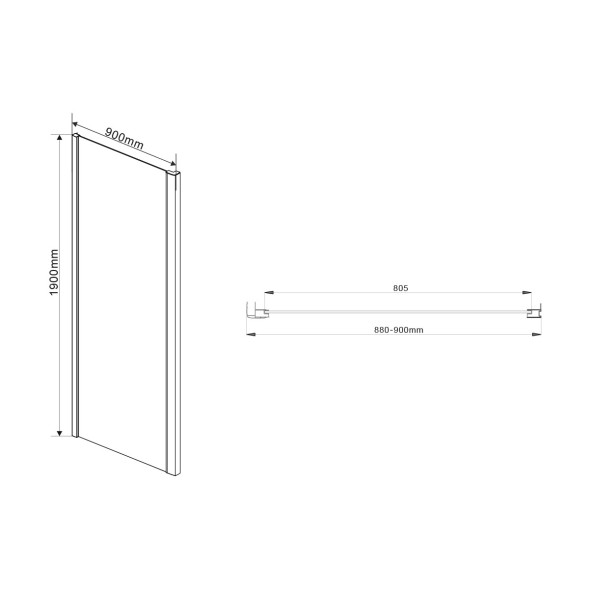 Vincea Душевой уголок Интра (Intra) VSR-1I708090CL, 700/800*900, хром, стекло прозрачное
