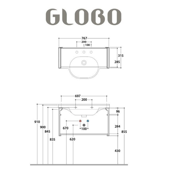 Консоль GLOBO MODE подвесная цвет черный матовый ME002SAR