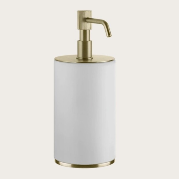 Gessi Дозатор для жидкого мыла, VENTI20, шгв 75*97*199, цвет дозатора брашированная бронза#белый  65437#726