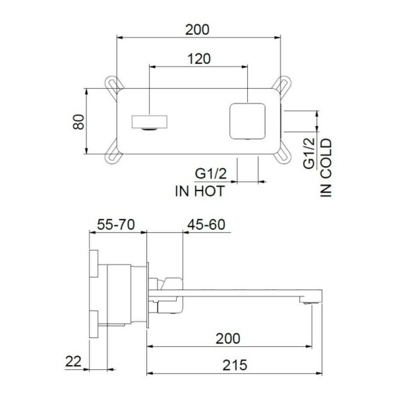 Смеситель для раковины Webert ONE-X OX830606015. хром/сталь
