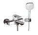 Daniel Tiara, однорычажный смеситель для ванны (излив 17,4 см), c набором для душа, цвет хром