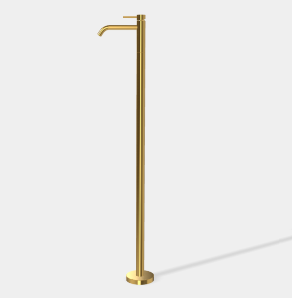Смеситель для раковины, Fima Carlo Frattini, Spillo Up, напольный, цвет-золото F3031/PNOR