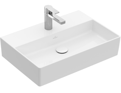 Villeroy&amp;Boch Раковина, Memento 2.0, шгв 500*420*135, отверстия для смесителя-1, CeramicPlus, цвет-Pure Black 4A225LR7