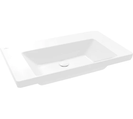 Villeroy&amp;Boch Раковина, Subway 3.0, шгв 800*470*120, отверстия для смесителя-отсутствуют, CeramicPlus, цвет-альпийский белый 4A7083R1