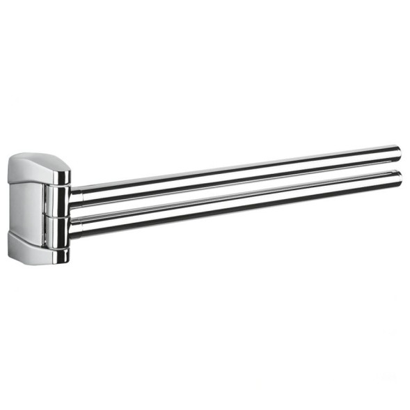Полотенцедержатель COLOMBO DESIGN ROAD B8012.CB двойной цвет {хром,carbonium}