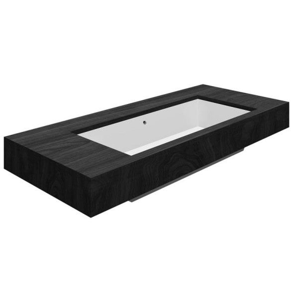 Раковина Scarabeo TEOREMA 2.0 встраиваемая снизу с переливом без отверстий цвет черный матовый 5136 49