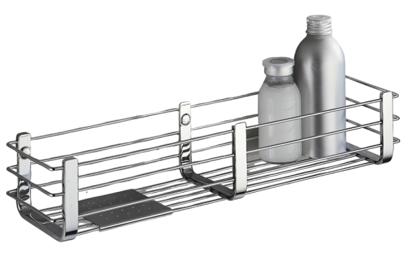 Полочка корзинка COLOMBO DESIGN ANGOLARI B9633 одинарная с металлической полочкой цвет хром