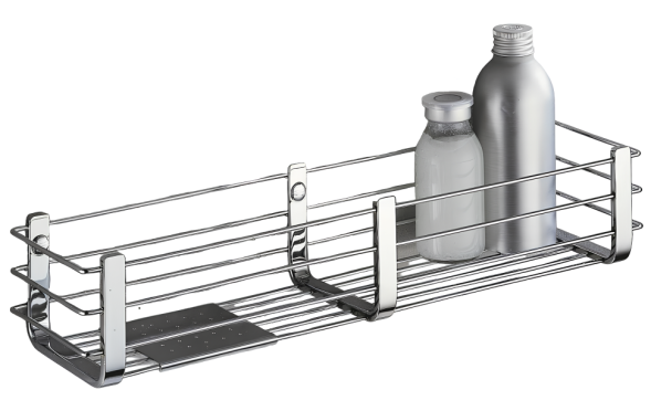 Полочка корзинка COLOMBO DESIGN ANGOLARI B9633 одинарная с металлической полочкой цвет хром