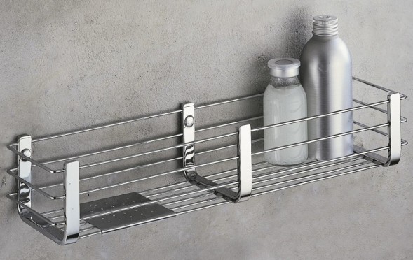 Полочка корзинка COLOMBO DESIGN ANGOLARI B9633 одинарная с металлической полочкой цвет хром