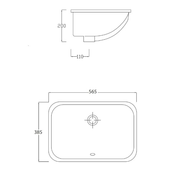 Раковина Artceram Nettuno  встраиваемая снизу без отверстий цвет белый NTL001 01 00