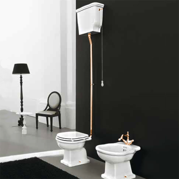 Механизм смыва Artceram HERMITAGE на высокой труде цвет золото HEA006 73