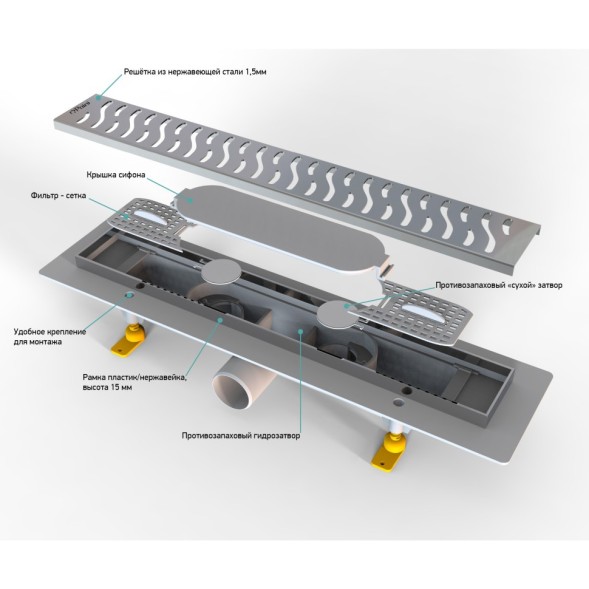Paini Душевой лоток Harmony 450 мм