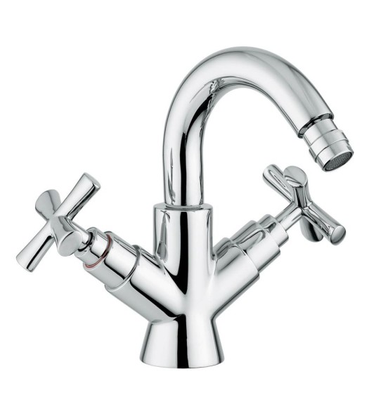 Emmevi Spirit New, двухвентильный смеситель для биде (h21,5 см), с донным клапаном, цвет брашированное золото 31054/ORS