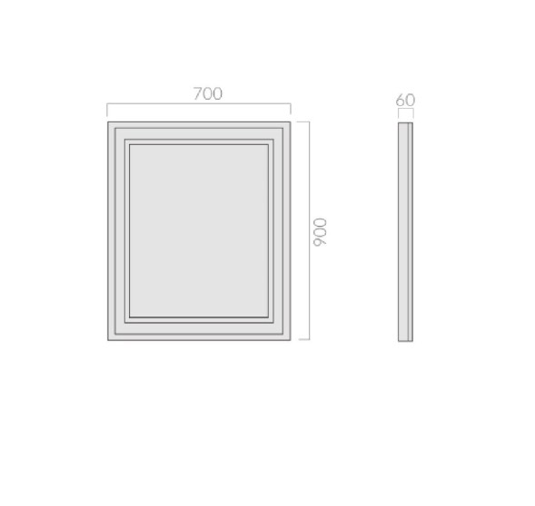 Зеркало в рамке GALASSIA ETHOS 5560B цвет белый глянцевый