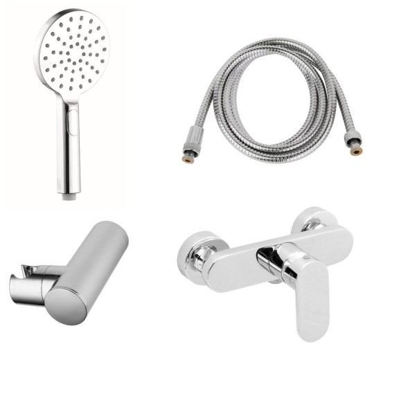 AQG Beta, однорычажный смеситель для душа c набором для душа SETP, цвет хром