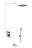 AQG, душевая штанга MIN с набором для душа, цвет хром